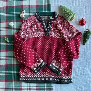 L.L. Beans Girls Christmas Nordic pattern sweater 
size 6X/7